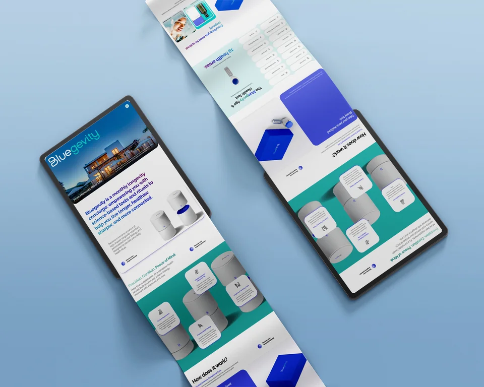 Bluegevity project mockup